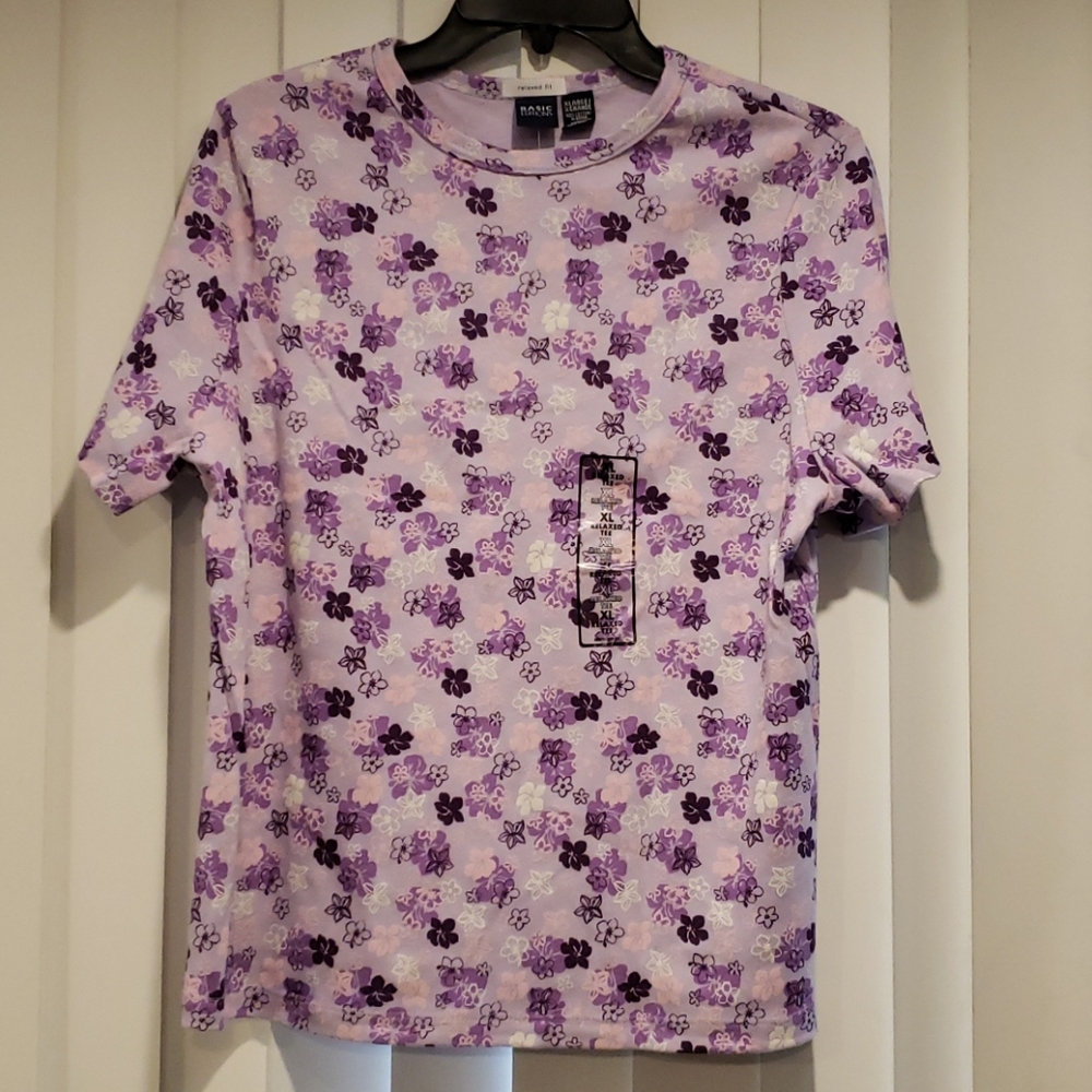 Purple floral shirt